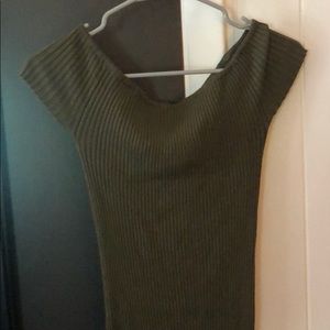 Army Green  off the shoulder dress